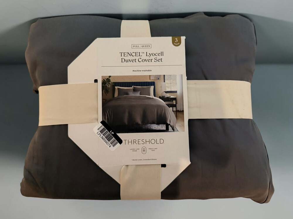 Threshold Tencel Lyocell 3-Piece Full/Queen Duvet Cover Set